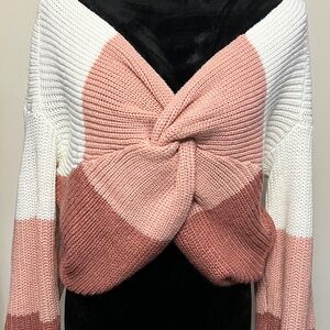 Over shoulder sweater